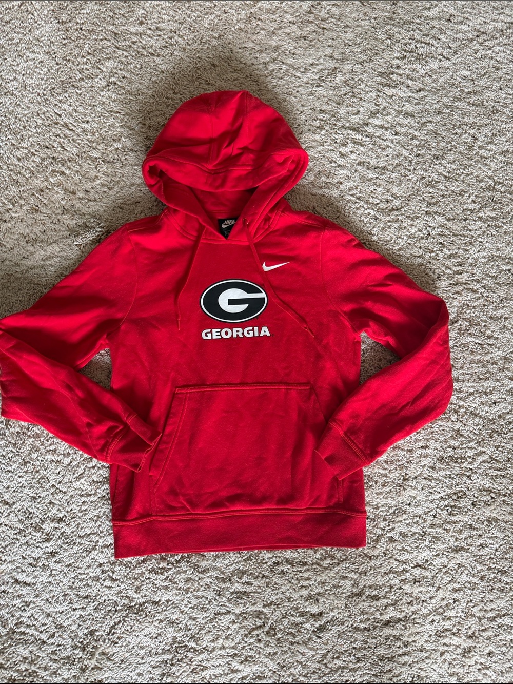 Nike Red Georgia Bulldogs Hoodie with Logo